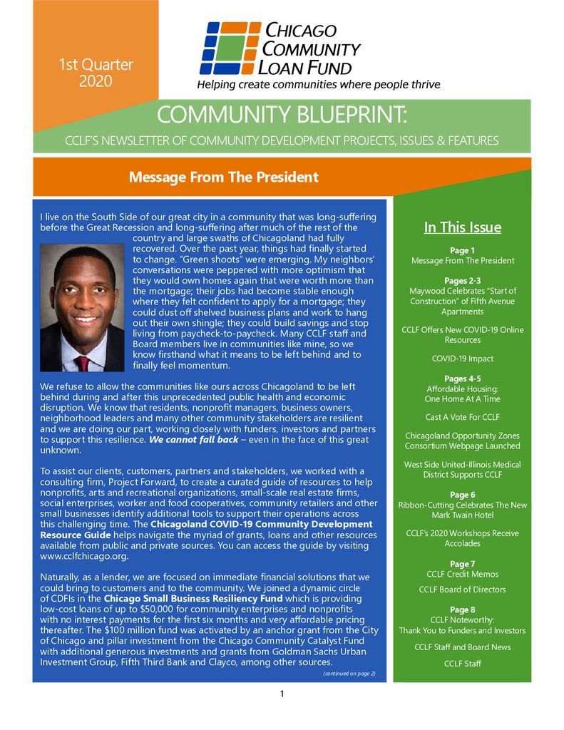 1st Quarter 2020 Newsletter