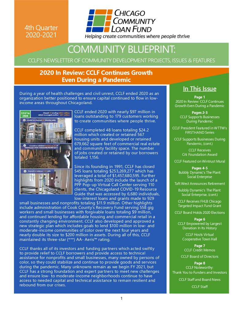 4th Quarter 2020 Newsletter